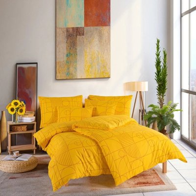 Bavlnené posteľné obliečky Geo Ray Flower