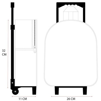Detský cestovný 3D batoh na kolieskach Stitch a Scrump