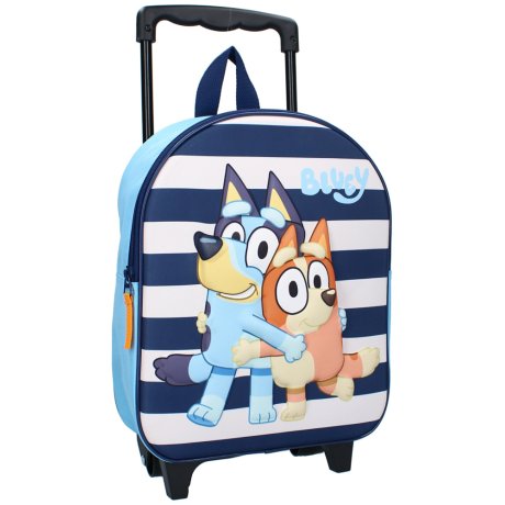 Detský cestovný 3D batoh na kolieskach Bluey
