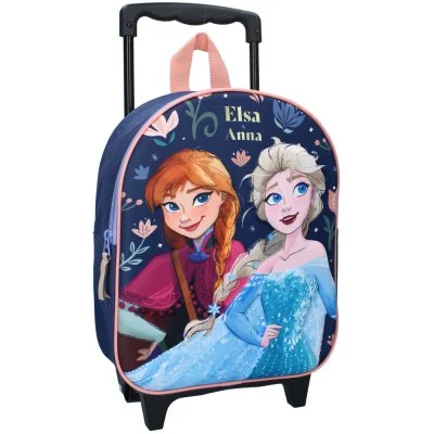 Detský cestovný 3D batoh na kolieskach Ľadové kráľovstvo - Sisters Forever