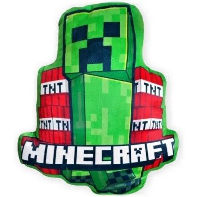 Tvarovaný 3D vankúš Minecraft - Creeper and TNT