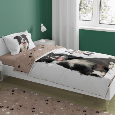 Bavlnené posteľné obliečky Border kólia