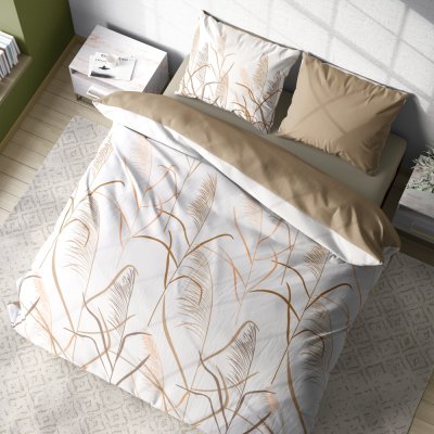 Saténové posteľné obliečky Boho - Prírodná elegancia