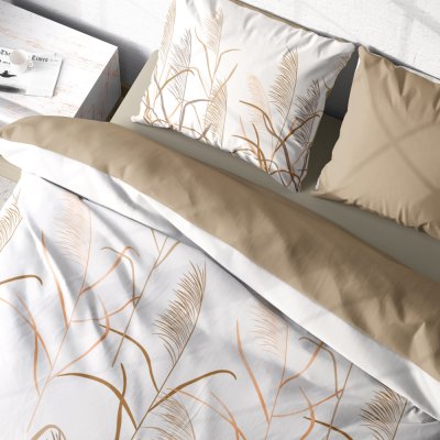 Saténové posteľné obliečky Boho - Prírodná elegancia