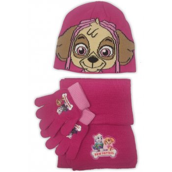 Dievčenská súprava čiapky, šály a rukavíc Tlapková patrola - Paw Patrol