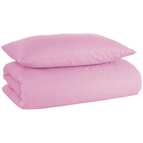 Bavlnené jednofarebné posteľné obliečky - ružové