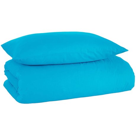 Bavlnené jednofarebné posteľné obliečky - tyrkysové