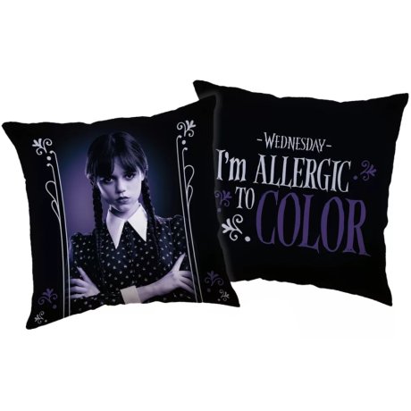 Obojstranná obliečka na vankúš Wednesday - I'm allergic to color