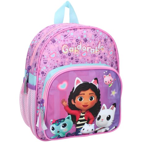 Dievčenský batoh s predným vreckom Gábinin kúzelný domček