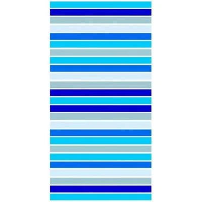 Veľká plážová osuška Blue Stripes z egyptskej bavlny 90×165 cm