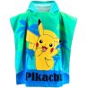 Detská osuška s kapucňou - kúpacie pončo Pokémon Pikachu. Je vyrobené z príjemne jemného a skvele savého 100% bavlneného froté s gramážou 280 g/m². S rozmermi 55 x 110 cm je ideálne pre deti 3-6 rokov.