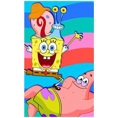 Detský uterák SpongeBob s Patrikom a Garym