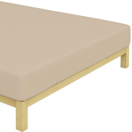 Jersey prestieradlo na jednolôžko - 90 x 200 cm - béžové