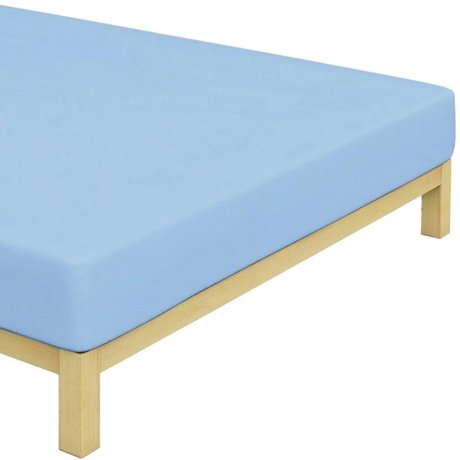 Jersey prestieradlo na jednolôžko - 90 x 200 cm - svetlomodré