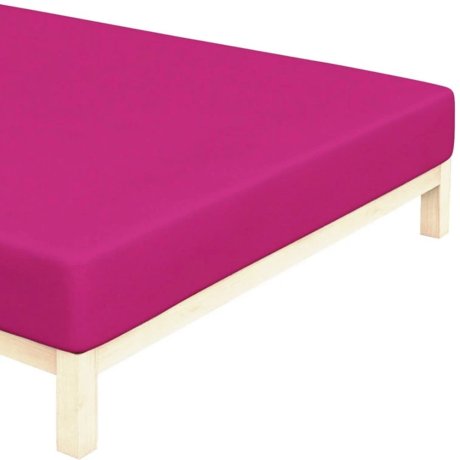Jersey prestieradlo na jednolôžko - 90 x 200 cm - sýto ružové
