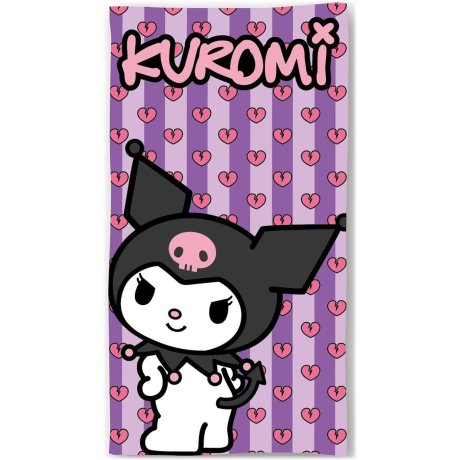 Bavlnená plážová osuška Kuromi – rozkošná rebelka