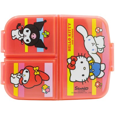 Multibox na desiatu Hello Kitty a priatelia s 3 priehradkami