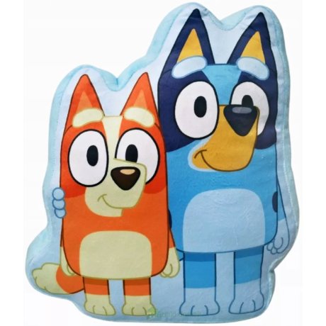 Tvarovaný 3D vankúšik Bluey a Bingo