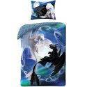 Detské bavlnené posteľné obliečky Ako si vycvičiť draka - Toothless a Light Fury