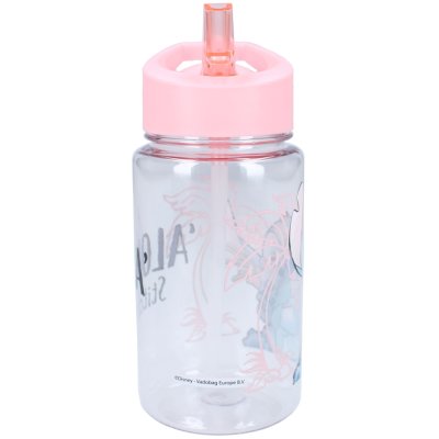 Dievčenská plastová fľaša na pitie Lilo & Stitch so slamkou