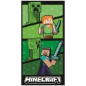 Bavlnená plážová osuška Minecraft – Creeper Fight × Alex a Steve