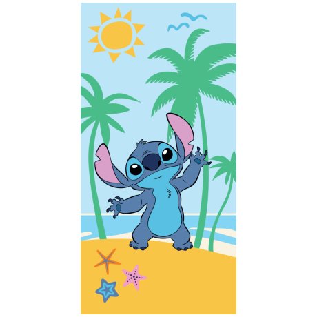Bavlnená plážová osuška Lilo & Stitch – Na slnečnej pláži