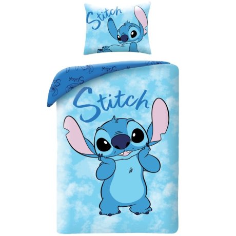 Bavlnené posteľné obliečky Stitch v oblakoch