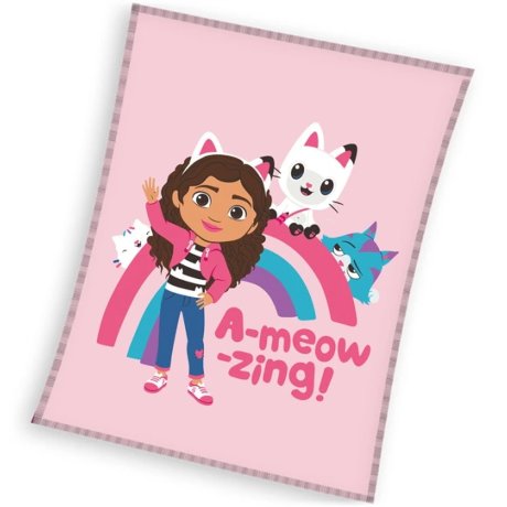 Coral fleece deka Gábinin kúzelný domček – Mňauúžasná Gábi