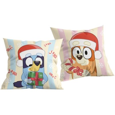 Vianočný obojstranný vankúš Bluey & Bingo