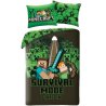 Súprava posteľných obliečok Minecraft - motív Survival Mode. Je vyrobená z jemného polyesterového mikrovlákna. Táto tkanina je mäkká, hladká na dotyk a výborne odvádza vlhkosť. Rozmery 140×200 cm a 70×90 cm, zapínanie na zips.