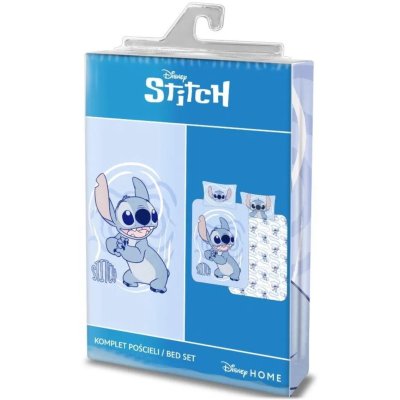 Bavlnené posteľné obliečky Stitch v modrej farbe pre chlapcov