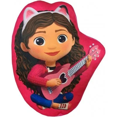 Obojstranný tvarovaný 3D vankúšik Gábinin kúzelný domček