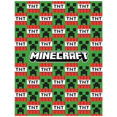 Coral fleece deka Minecraft - Creeper & TNT