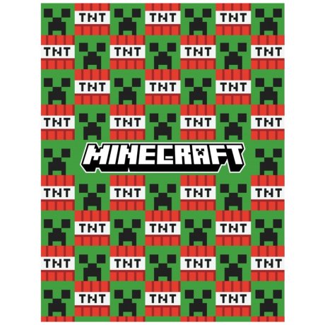 Coral fleece deka Minecraft - Creeper & TNT
