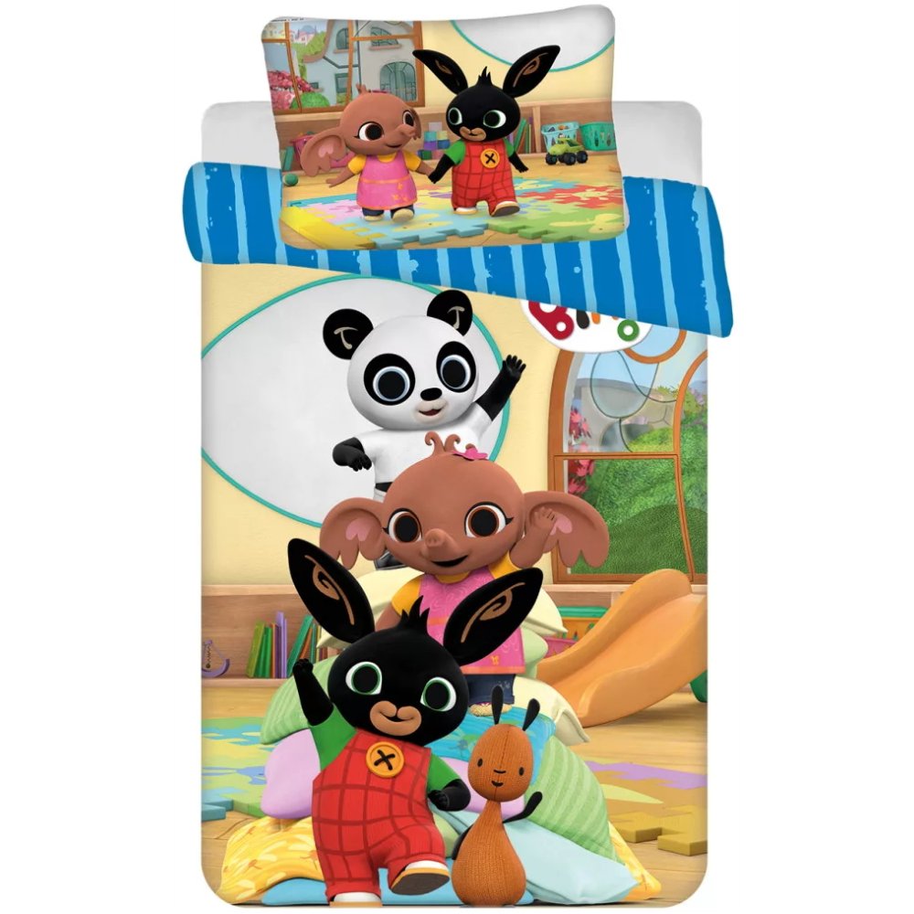 Javoli · Obliečky do detskej postieľky Zajačik Bing a jeho kamaráti - 100% bavlna - 40 x 60 cm + 100 x 135 cm