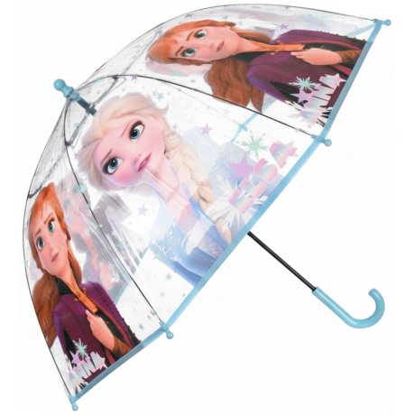 Dievčenský priehľadný dáždnik Ľadové kráľovstvo - Anna a Elsa