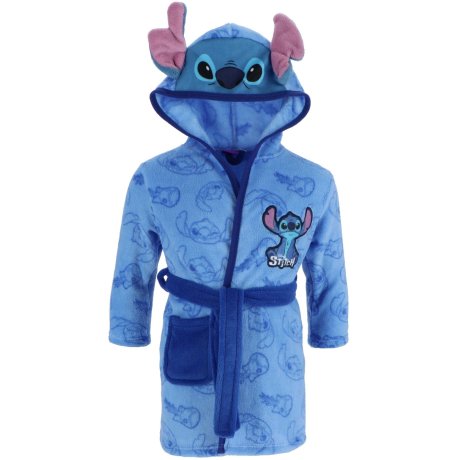 Chlapčenský coral fleece župan s kapucňou Lilo & Stitch