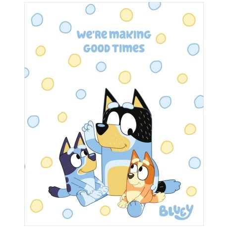 Coral fleece deka Bluey - We’re Making Good Times