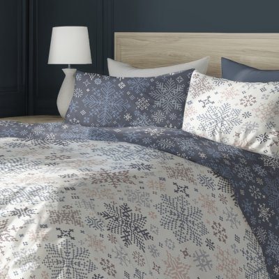 Vianočné bavlnené posteľné obliečky – Snehové vločky