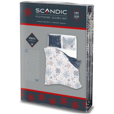 Vianočné bavlnené posteľné obliečky – Snehové vločky