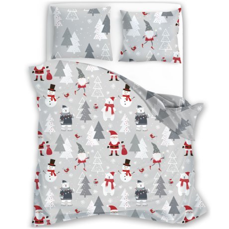 Vianočné bavlnené posteľné obliečky – Priatelia zo severného pólu