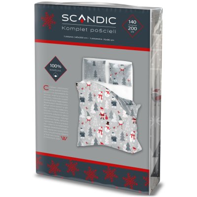Vianočné bavlnené posteľné obliečky – Priatelia zo severného pólu