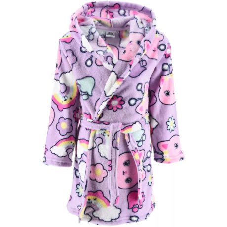 Dievčenský fleece župan s kapucňou Gábinin kúzelný domček