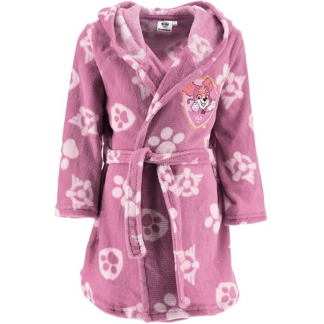 Dievčenský fleece župan s kapucňou Labková patrola - Skye