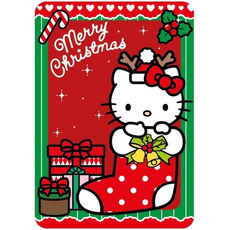 Vianočná flísová deka Hello Kitty