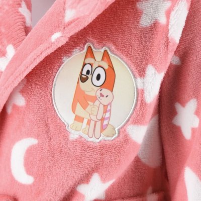 Dievčenský fleece župan s kapucňou Bluey - Bingo