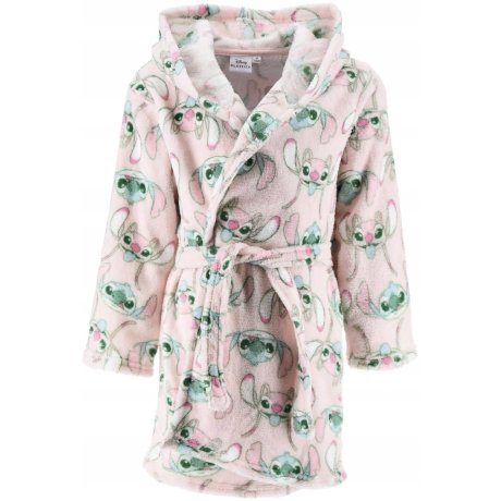 Dievčenský fleece župan s kapucňou Lilo & Stitch