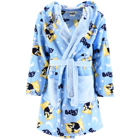 Detský fleece župan s kapucňou Bluey