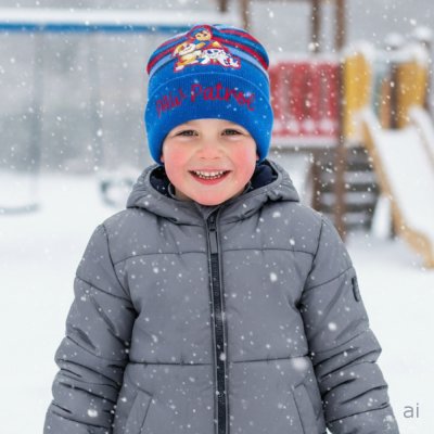 Chlapčenská zimná pletená čiapka Labková patrola