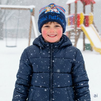 Chlapčenská zimná pletená čiapka Labková patrola